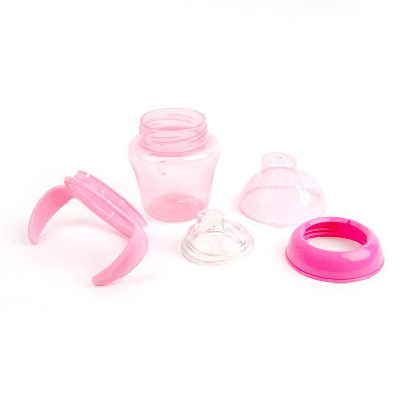Primo Passi 5 oz. 2-Pack Sippy Cups 4 months, Pink Image 3