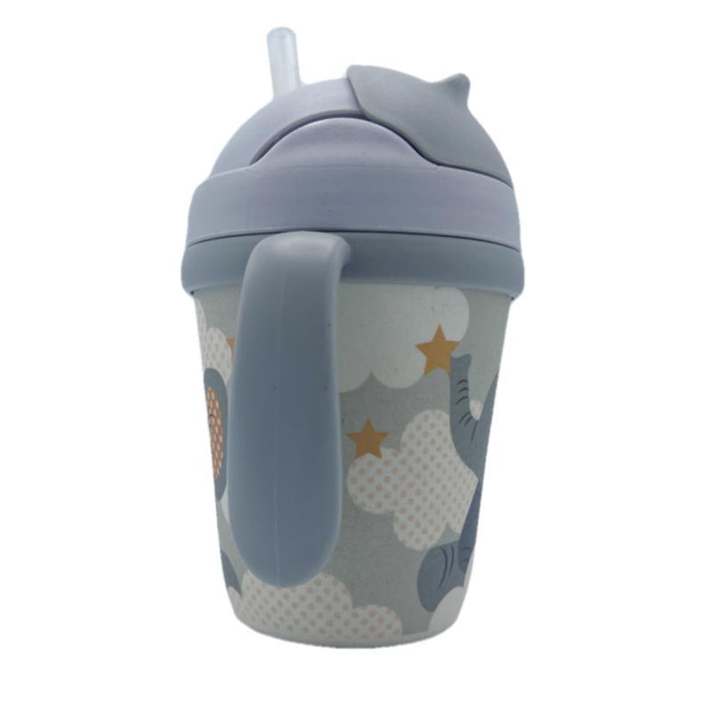 Primo Passi - Bamboo Fiber Kids Cup With Handle/Straw, Little Elephant Image 2