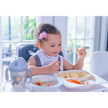 Primo Passi Bamboo Plate for Kids - Divided Toddler Square Bamboo Plate | Baby Dishes - Little Elephant Image 2
