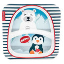 Primo Passi - Divided Square Bamboo Plate for Kids, Winter Friends Image 1