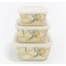 Primo Passi - Bamboo Fiber Kids Food Containers Set Of 3 - Little Elephant Image 1