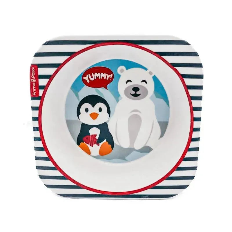 Primo Passi - Bamboo Fiber Kids Square Bowl, Winter Friends Image 1