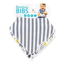 Primo Passi - 2Pk Bib Elephant & Gray Stripes Bandana Bib Image 1