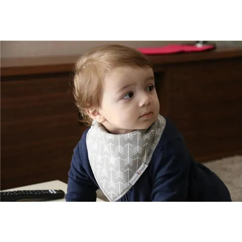 Primo Passi - 2Pk White Arrow/Yellow Triangle Bandana Bib Image 2