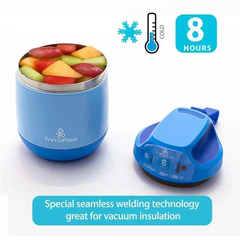 Primo Passi - Baby Insulated Food Jar, 12 oz/350ml, Blue Image 3