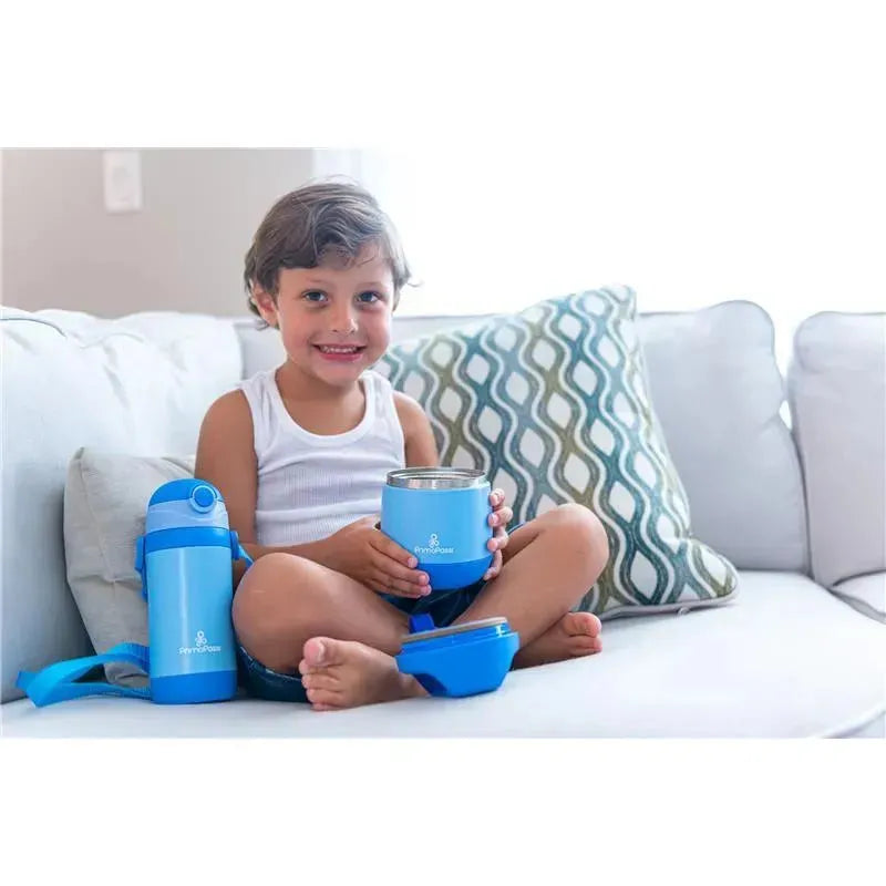 Primo Passi - Baby Insulated Food Jar, 12 oz/350ml, Blue Image 5