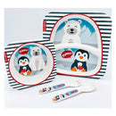 Primo Passi Kids Bamboo Dinnerware Set - Winter Friends Image 1