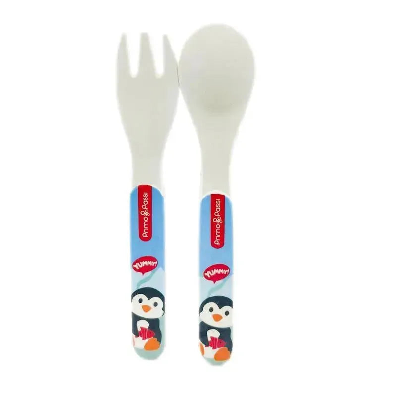 Primo Passi Kids Bamboo Dinnerware Set - Winter Friends Image 4