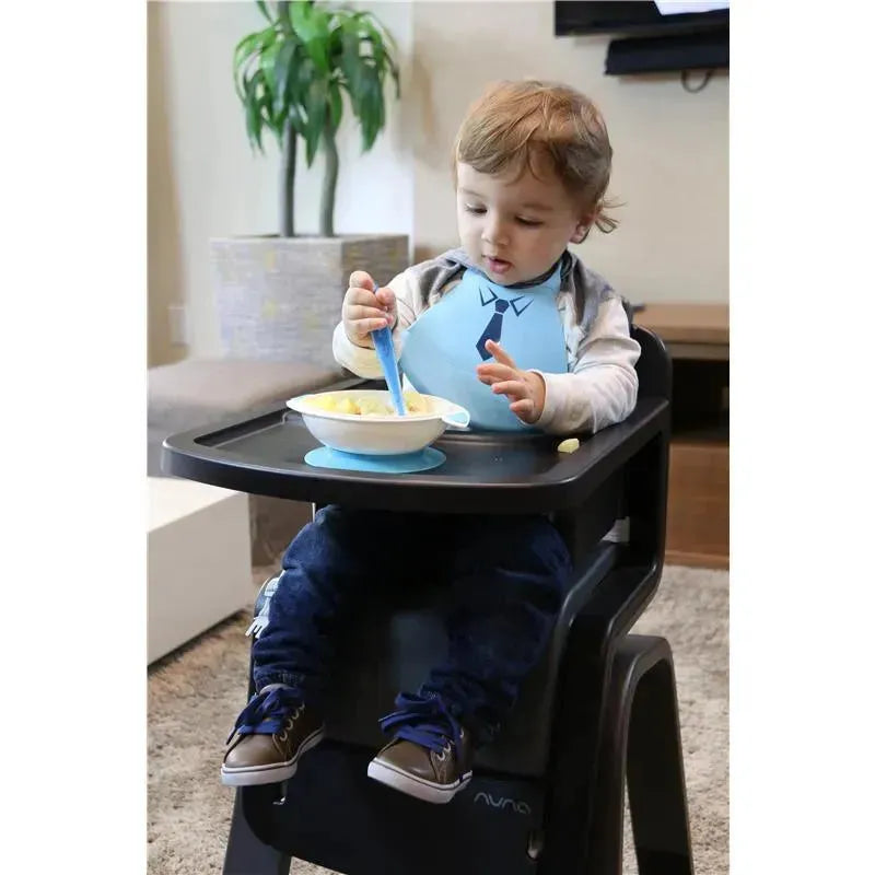 Primo Passi - Silicone Baby Bib, Blue Tie Image 2