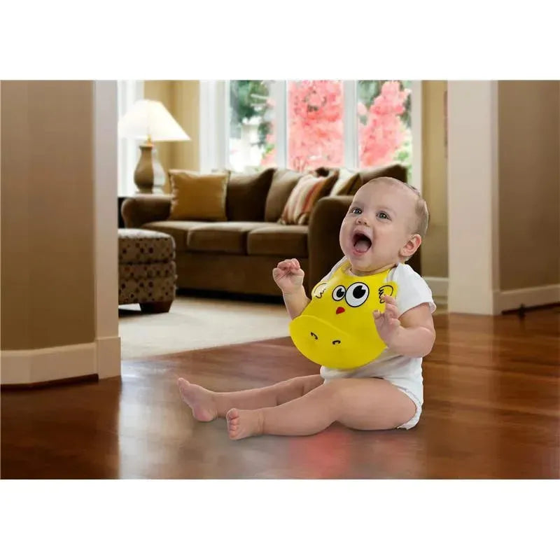 Primo Passi - Silicone Baby Bib, Pink Necklace Image 2