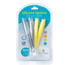 Primo Passi - 4Pk Silicone Spoon, Grey/Yellow Image 1