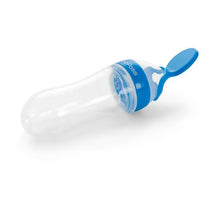 Primo Passi Silicone Baby Squeezy Spoon | Baby Squeeze Feeder | Squeeze Spoon, Blue Image 1