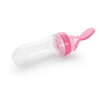 Primo Passi Silicone Baby Squeezy Spoon | Baby Squeeze Feeder | Squeeze Spoon, Pink Image 1