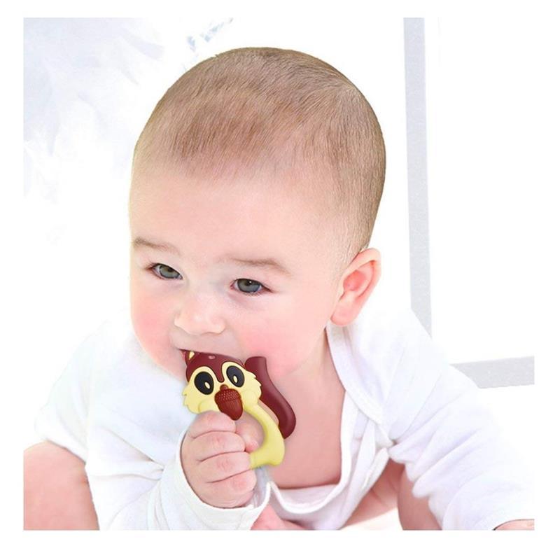 Primo Passi - Silicone Baby Teether, Squirrel Yellow Image 5