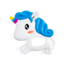 Primo Passi Silicone Baby Teether | Silicone Toy - Unicorn, White and Deep Blue Image 1