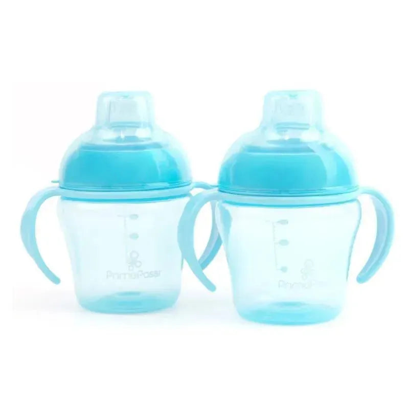 Primo Passi - 2Pk Blue Sippy Cups 4M, 5 Oz Image 1