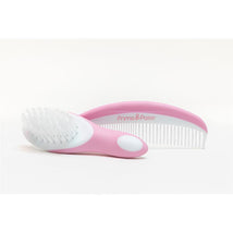 Primo Passi Super Soft Baby Comb and Brush Set (Pink) Image 2