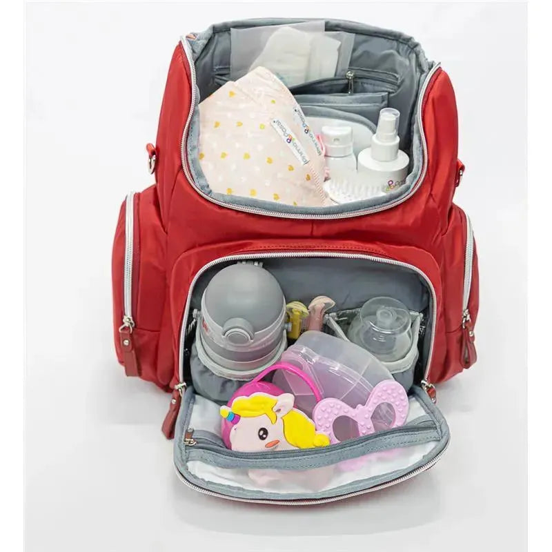 Primo Passi - Red Vittoria Diaper Bag Backpack Image 2