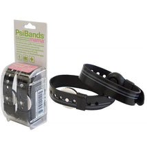 Psi Bands - Acupressure Wrist Bands for The Relief of Nausea, Racer Black Image 1