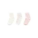 Pure Baby - 3Pk Baby Girl Organic Sock Set, Pale Pink Image 1