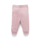 Pure Baby - Baby Girl Rib Leggings, Lavender Image 1