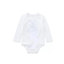 Ralph Lauren Baby - Boy's Embroidered Polo Bear Bodysuit, White Image 1