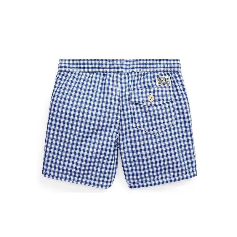 Ralph Lauren Baby - Boys Traveler Gingham Swim Trunks Image 2