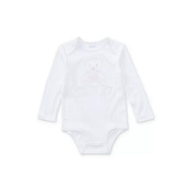 Ralph Lauren Baby - Girl Embroidered Polo Bear Bodysuit, White Image 1