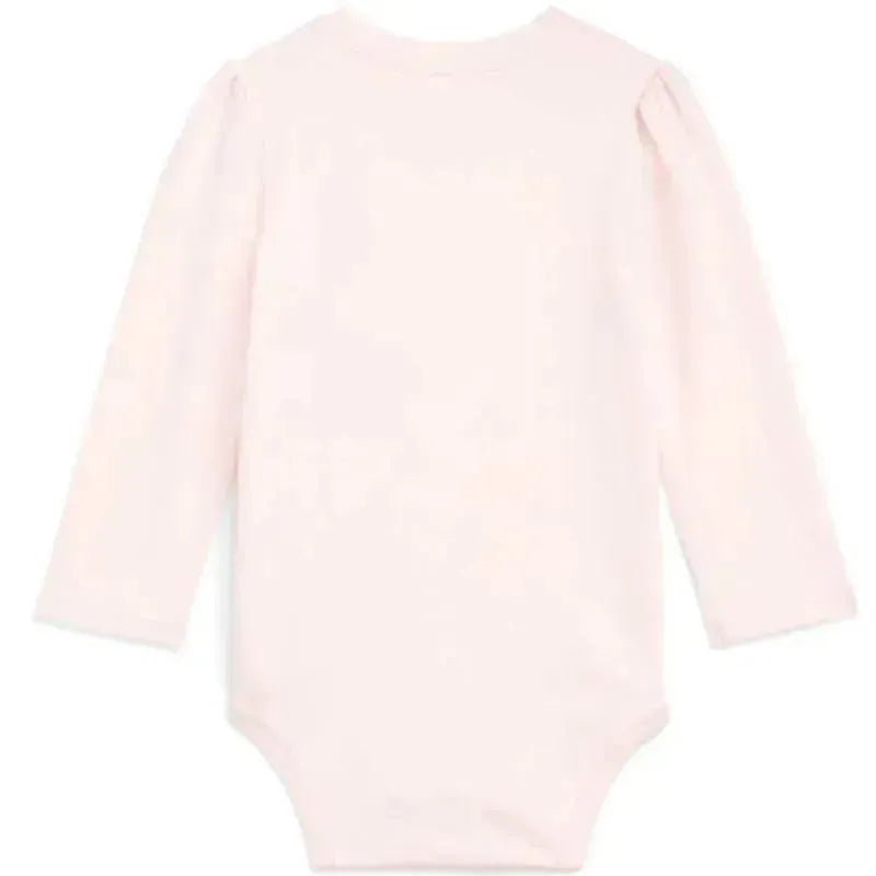 Ralph Lauren Baby - Girl Long-Sleeve Crewneck Bodysuit, Delicate Pink Image 2
