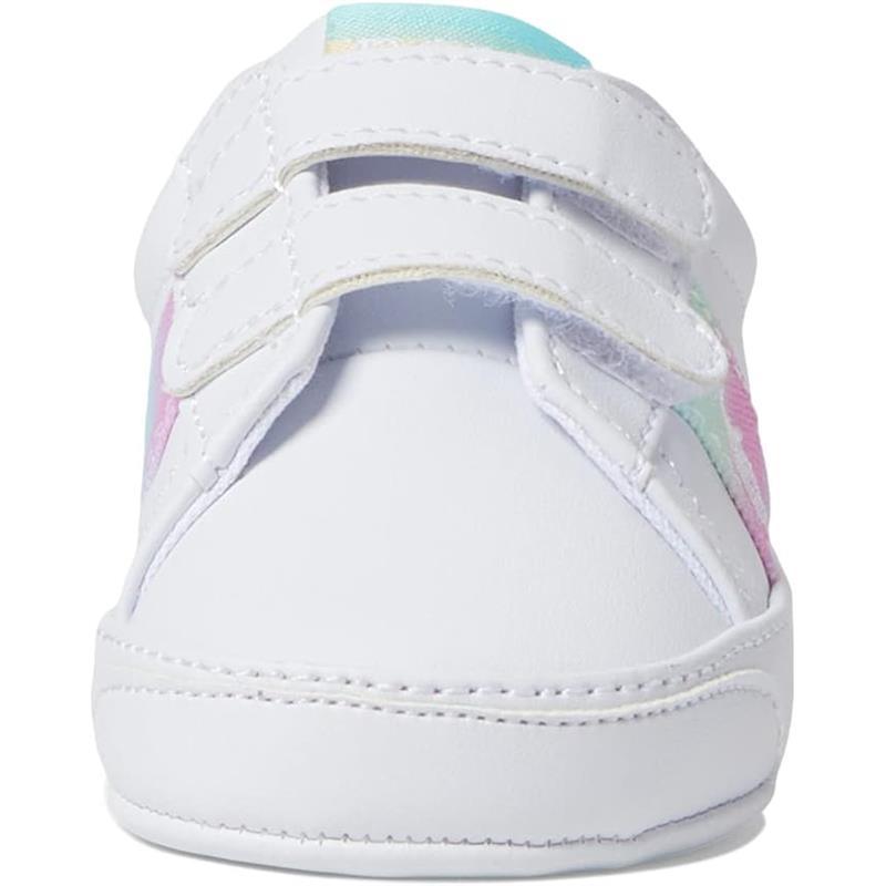 Ralph Lauren Baby - Girl Sayer EZ Rainbow Detail Sneaker Crib Shoes, White Image 6