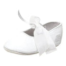 Ralph Lauren Baby - Girls Briley Leather Bow Detail Crib Shoes, White Image 1