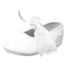 Ralph Lauren Baby - Girls Briley Leather Bow Detail Crib Shoes, White Image 1