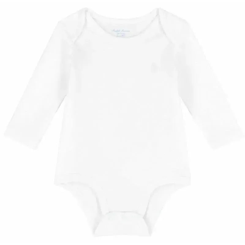 Ralph Lauren Baby - Long-Sleeve Crewneck Bodysuit, White Image 1