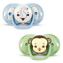 Razbaby - Keep It Kleen Pacifier 2Pk, Elephant & Monkey Image 1