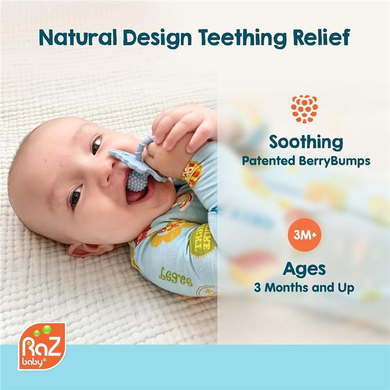 Razbaby - Razberry Teether, Red/Green Image 5
