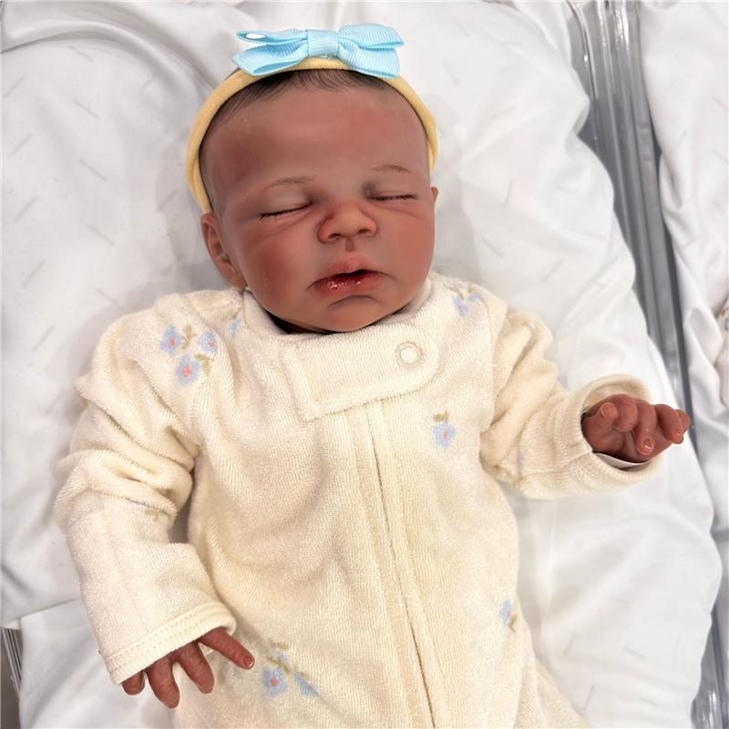 Reborn Baby Doll - African American Vinyl, Mark Image 7