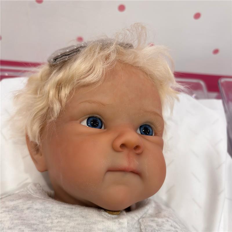 Reborn Baby Doll - White Vinyl & Rooted Blonde Hair, Shyann Image 5