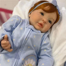 Reborn Baby Dolls - White Vinyl Auburn, Hair, Open Blue Eyes - Shyann Image 2