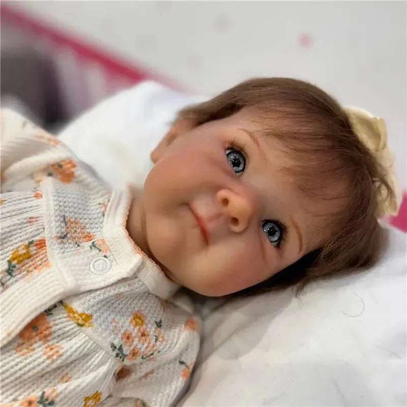 Reborn Baby Dolls - White Vinyl, Rooted Hair, Open Eyes - Bettie Image 1