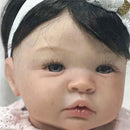 Reborn Baby Doll - White Vinyl & Black Wig, Shyann Image 4
