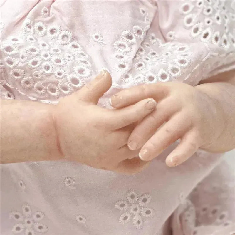 Reborn Baby Doll - White Vinyl & Black Wig, Shyann Image 5
