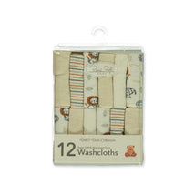 Rene Rofe Baby 12 Pack Terry Lion Washcloths-Cream Image 1