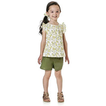 Rene Rofe Girl Floral Top & Shorts Set W/Scrunchie Image 2