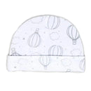 Rose Textiles - 100% Organic Cotton 5 Pack - Hat & Mitt Set, Grey Hot Air Balloon Image 4