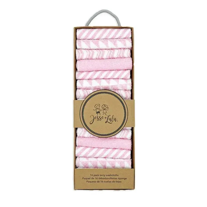 Rose Textiles - 16 Pk Washcloth, Pink Image 1