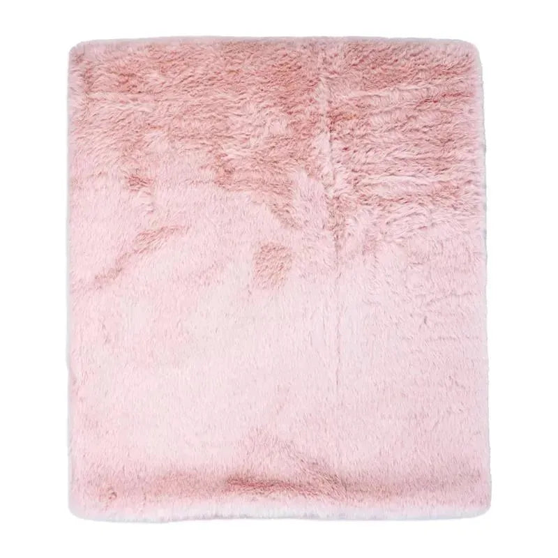 Rose Textiles - 2 Layer Faux Fur Plush Blanket, Pink  Image 3