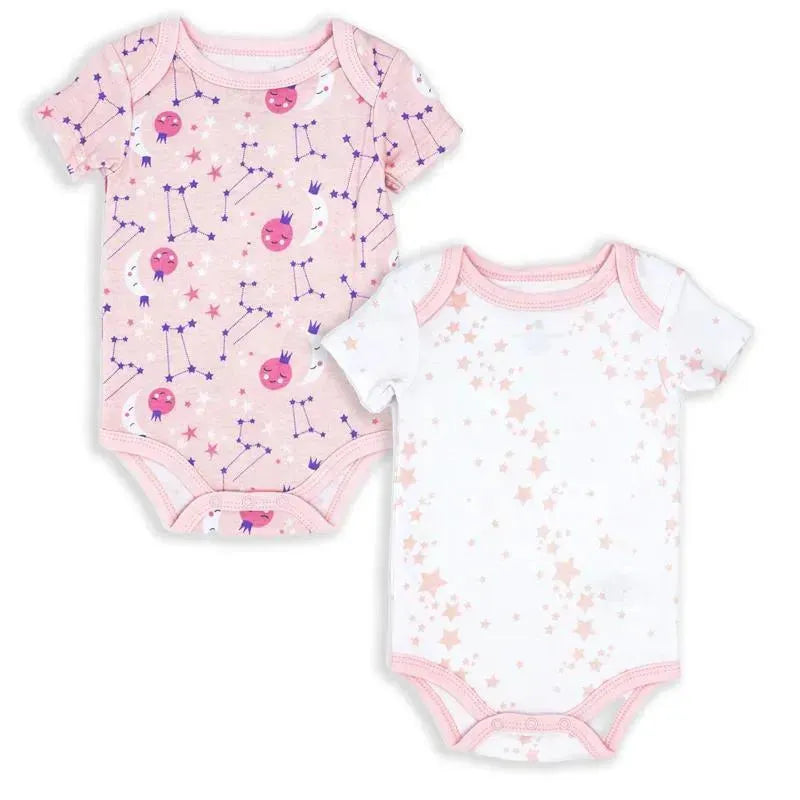 Rose Textiles - 2 Pack Galaxy Theme Bodysuit, Pink  Image 1