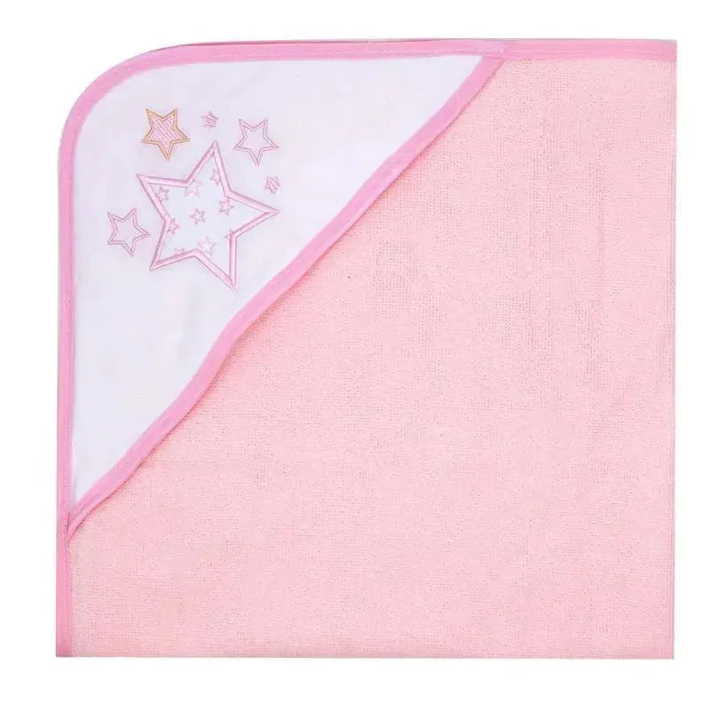 Rose Textiles - 2 Pack Hooded Towel Set, Pink Stars Image 5