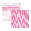 Rose Textiles - 2Pk Pink Doodle Muslin Swaddle Blankets Image 2