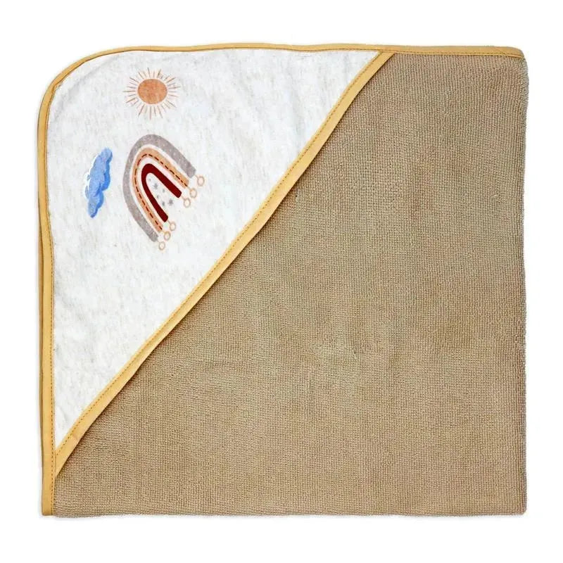 Rose Textiles - 3 Hooded Towels W/ 5 Washcloths, Peach Rainbows Image 5